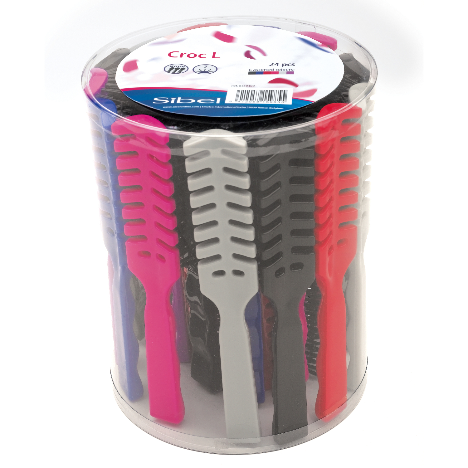 5412058159855 Sibel Verluchte borstels Croc Assortiment L 24 stuks - Afbeelding 1