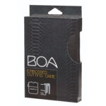 Sibel Snijcape Boa embossed met haak Zwart