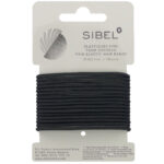 Sibel Elastische Haarbandjes Zwart Dun 16 stuks