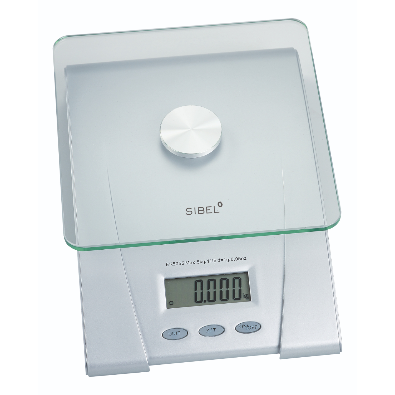 5412058215346 Sibel Digitale Weegschaal glas Max 5kg - Afbeelding 1