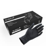Sibel Black&Pro Gloves Reuseable Latex Satin Black L 20 stuks
