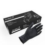 Sibel Black&Pro Gloves Reuseable Latex Satin Black XL 20 stuks