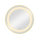 BarbierPro – Bree Gold - Gouden Ronde Spiegel Met Led